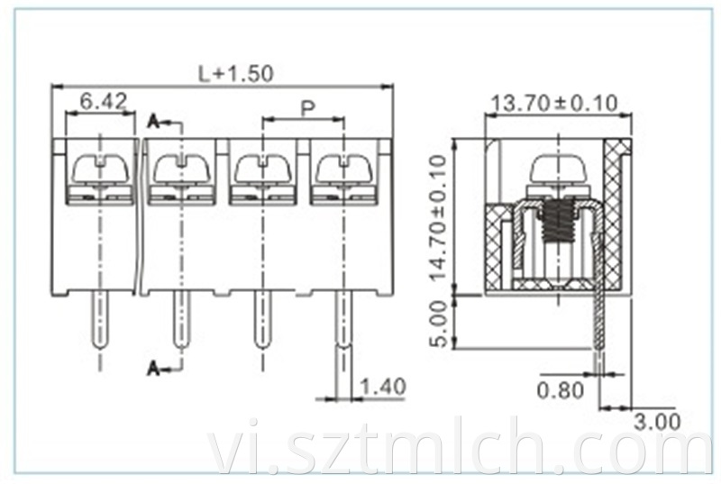 Khối thiết bị đầu cuối hàng rào Barrier Terminal Blocks